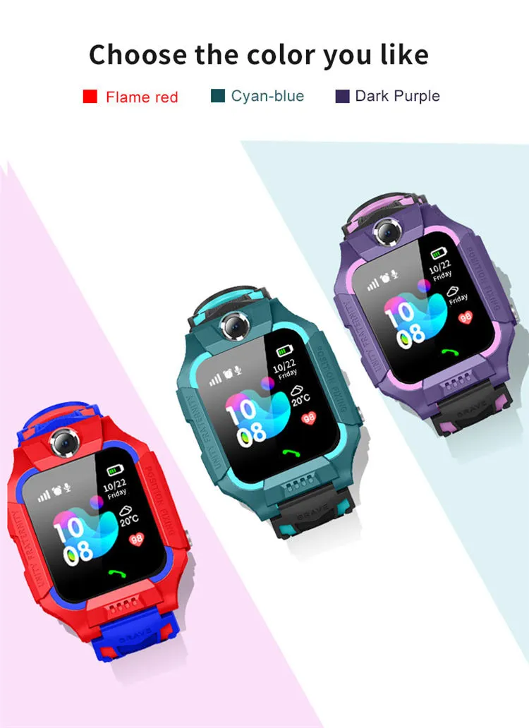 2G Network Kids Smart Watch For Children Anti-lost SOS Button GPS Tracker Smartwatch Video Call Voice Chat